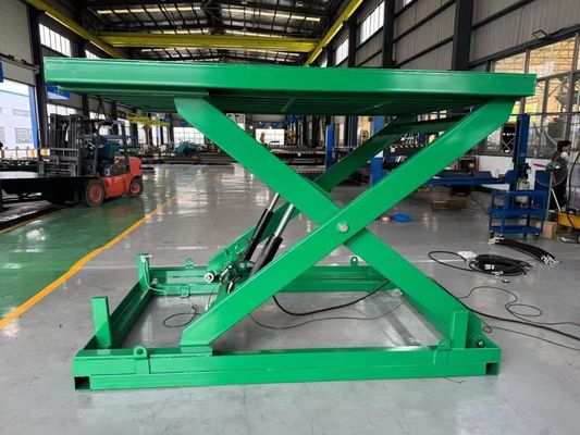 Yük istikrarı güvenliği için tasarlanmış ayarlanabilir ağır yüklü hidrolik makas kaldırma platformu