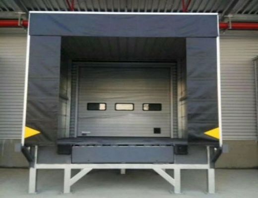 Paket poliester kumaş dok mühürleri ve barınaklar, yükleme ve boşaltma alanı için sarı çizgiler
