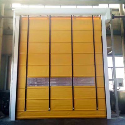 Dayanıklı Dış Rüzgar Alanı Yüksek Hızlı Perde Kapısı Sarı PVC Perde