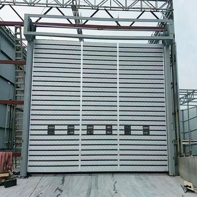 Yüksek Hızlı Depo Otomatik Rulo Kapı Kapıları Rüzgar Direncili Kapılar